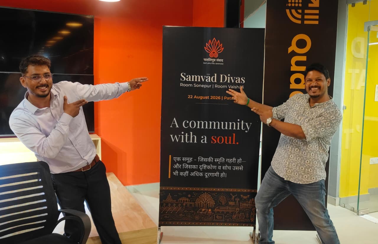 Participant speaking at Samvad Diwas 2026